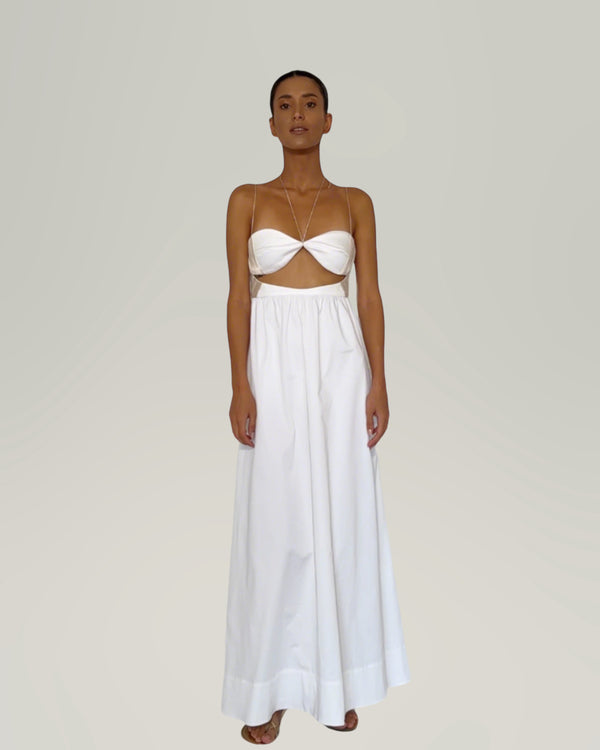 RHEA SATIN-COTTON DRESS